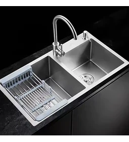 Lavaplatos 80x45 Cm Deluxe + Rejilla + Dispensador + Llave