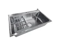 Lavaplatos 75x45 Cm Plata Deluxe + Rejilla Y Dispensador