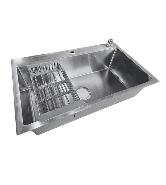 Lavaplatos 75x45 Cm Plata Deluxe + Rejilla Y Dispensador