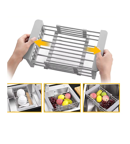 Lavaplatos 75x45 Cm Plata Deluxe + Rejilla Y Dispensador