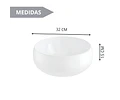 Lavamanos 32x32 Cm Sobreponer Loza Redondo Blanco