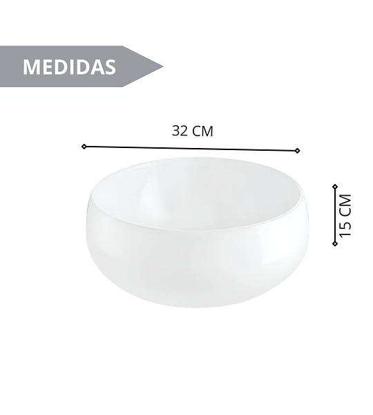 Lavamanos 32x32 Cm Sobreponer Loza Redondo Blanco