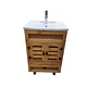 Mueble Vanitorio Rustico 50x40 Cm Con Patas Loza N + Llave