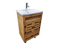 Mueble Vanitorio Rustico 50x40 Cm Con Patas Loza N + Llave