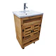 Mueble Vanitorio Rustico 50x40 Cm Con Patas Loza N + Llave
