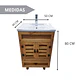 Mueble Vanitorio Rustico 50x40 Cm Con Patas Loza N + Llave