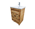 Mueble Vanitorio Rustico 50x40 Cm Con Patas Loza N + Llave