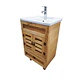 Mueble Vanitorio Rustico 50x40 Cm Con Patas Loza N + Llave