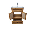 Mueble Vanitorio Rustico 50x40 Cm Con Patas Loza N + Llave