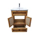 Mueble Vanitorio Rustico 50x40 Cm Con Patas Loza N + Llave