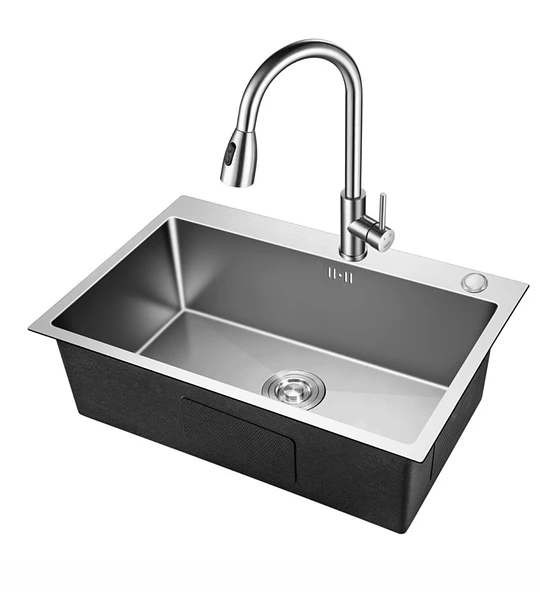 Lavaplatos 50x40 Cm Acero Inoxidable + Dispensador + Llave
