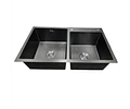 Lavaplatos 78x43A Negro Delux Acero Inoxidable 