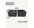 Lavaplatos 78x43 Cm 2.5 Mm Black + Llave Extraible + Lavacop