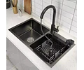 Lavaplatos 78x43 Cm 2.5 Mm Black + Llave Extraible + Lavacop