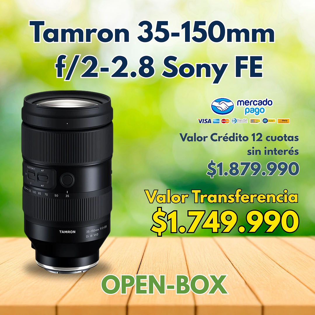 Lente Tamron 35-150mm F2-2.8 Sony E (Full Frame) - OPEN BOX 1