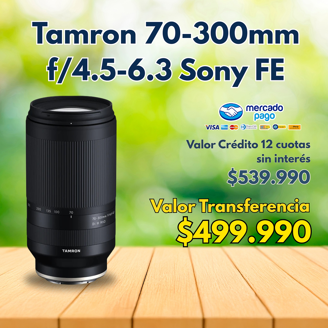 Lente Tamron 70-300 F4.5-6.3 Sony E (Full Frame) 1