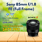 Lente Sony FE 85mm F1.8 SEL85F18 (Full Frame) - Miniatura 1