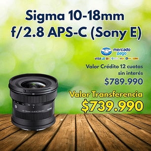 Sigma 10‑18mm F2.8 DC DN CONT Sony E (APS-C)