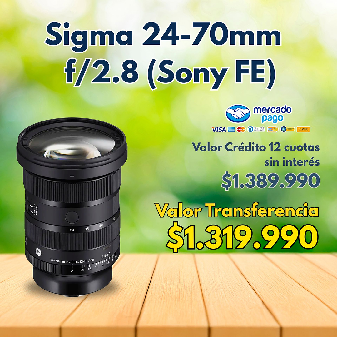 Lente Sigma 24-70mm F2.8 ART DG DN II Sony E (Full Frame) 1