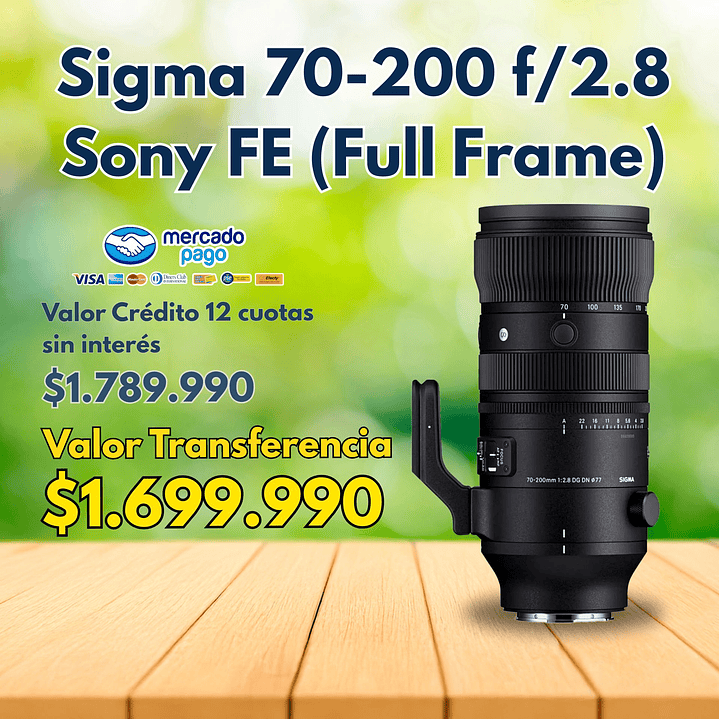Lente Sigma 70-200mm F2.8 SPORT DG DN OS Sony E (Full Frame) 1