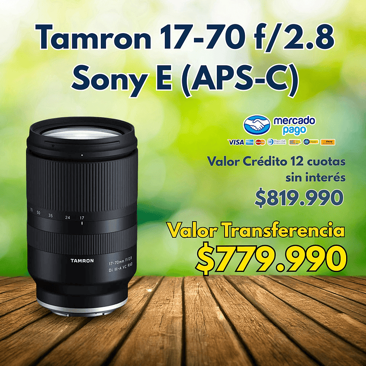 Lente Tamron 17-70mm F2.8 Sony E (APS-C) 1