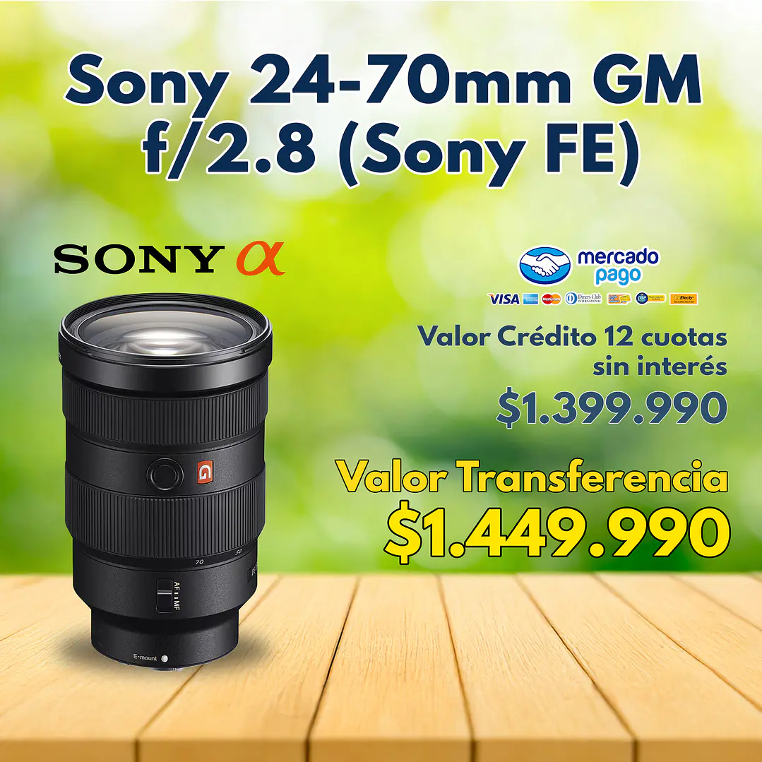 Lente Sony 24-70mm F2.8 G Master Sony E (Full Frame) 1