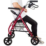 Andador Plegable 4 Ruedas Con Asiento y Canasto- COPIAR