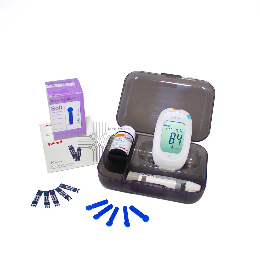 GLUCÓMETRO YUWELL 582 + 50 CINTAS + 50 LANCETAS