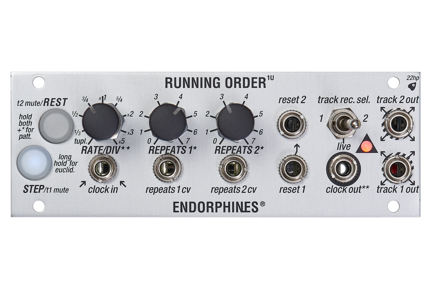 Endorphin.es 1U Running Order Silver