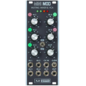 AJH MiniMod Muting Mixer & VCA Dark Edition