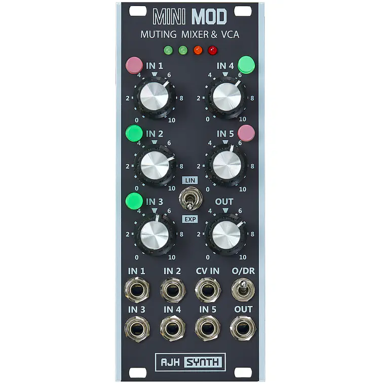 AJH MiniMod Muting Mixer & VCA Dark Edition 1