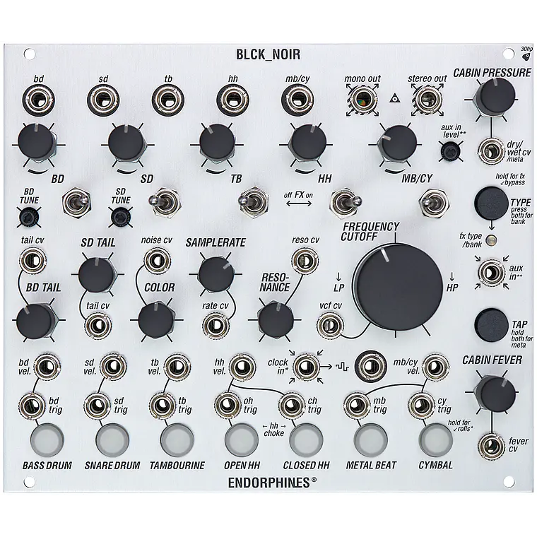 Endorphin.es BLCK_Noir Drum Module Silver 1
