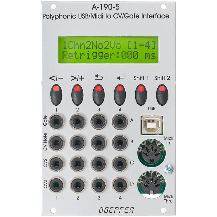Doepfer A-190-5 Polyphonic USB/Midi-to-CV/Gate Interface 1