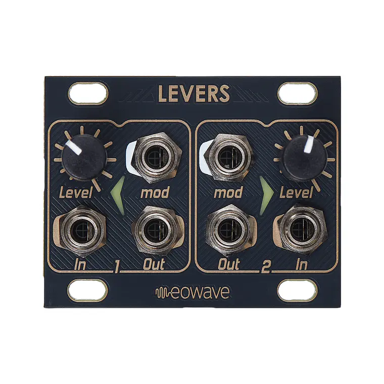 eowave 1u LEVERS (dual VCA) 1
