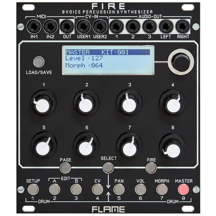 Flame Fire Drum Synth Module black 1