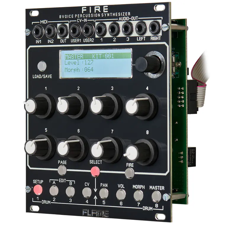 Flame Fire Drum Synth Module black 2