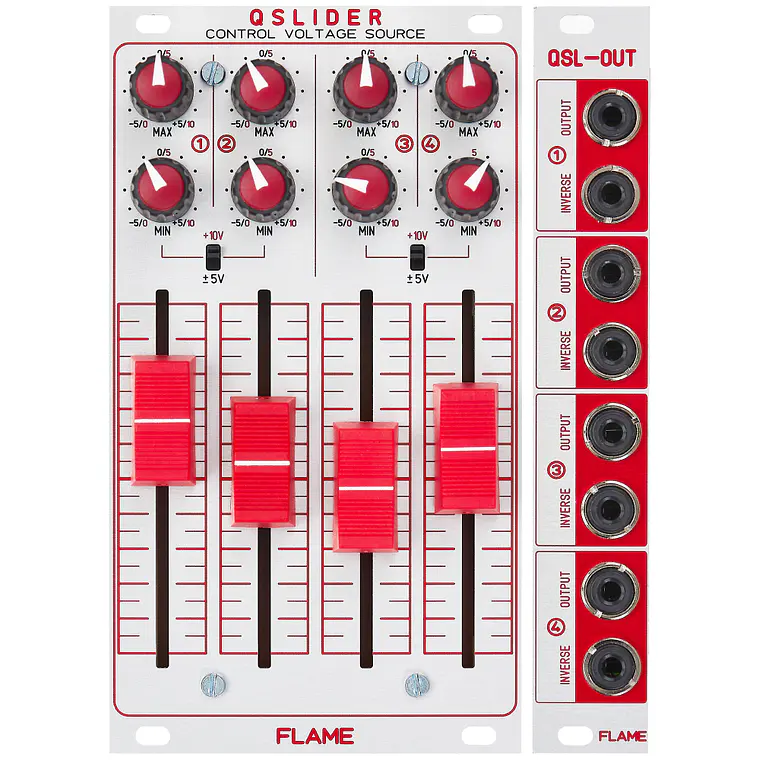 Flame QSlider Quad Control Voltage Source silver 1