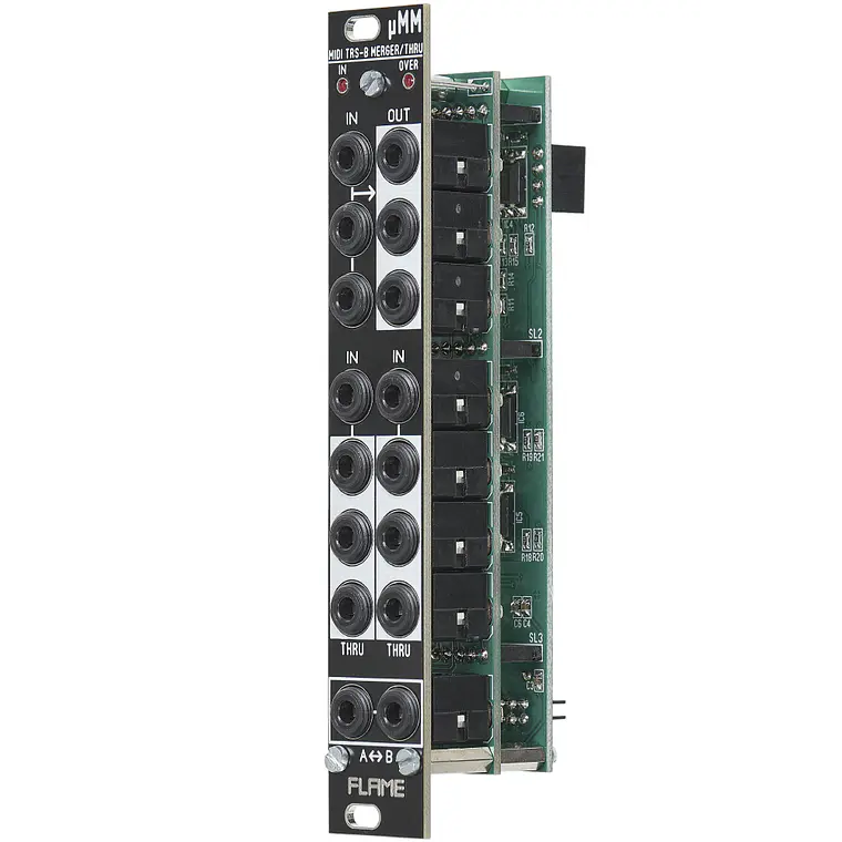 Flame uMM Midi Merge/Thru A/B Converter black 2