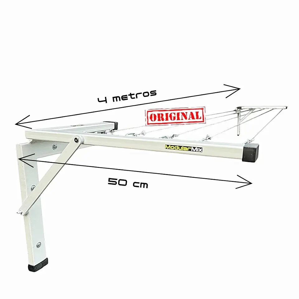 Tendedero 4 mts 5 lineas blanco ropa casa 1