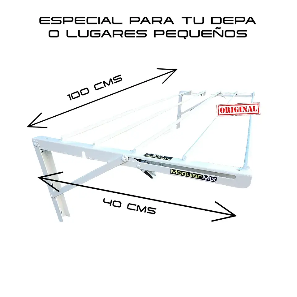 Tendedero 100x40 cm ropa blanco 1