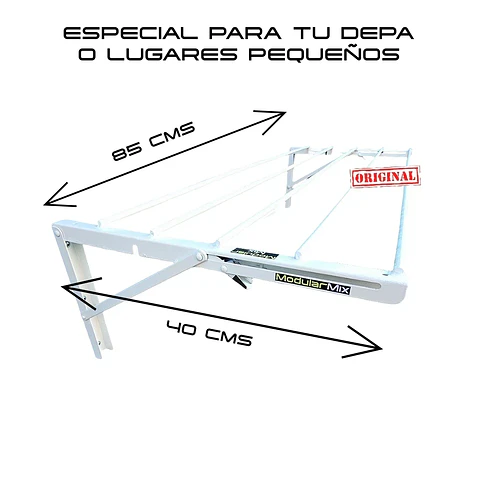 Tendedero 85x40 cm ropa blanco