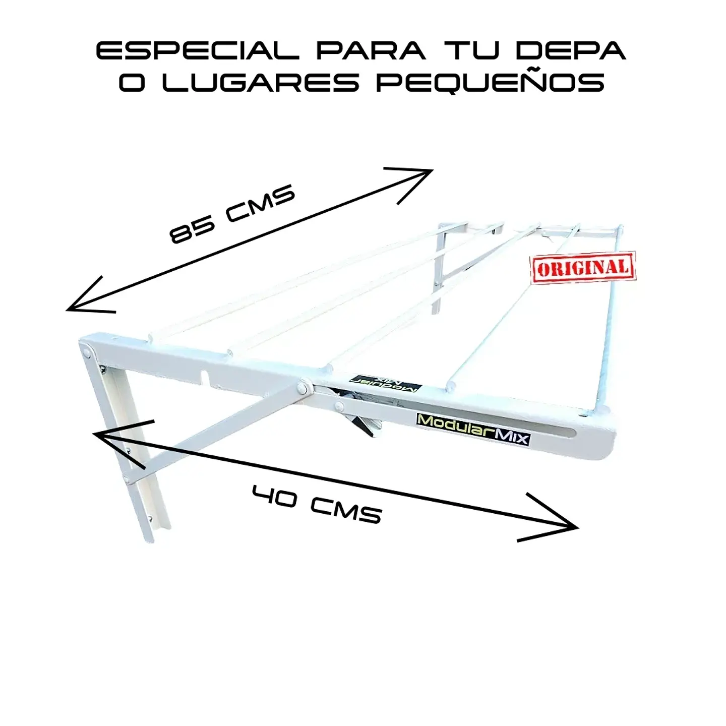 Tendedero 85x40 cm ropa blanco 1