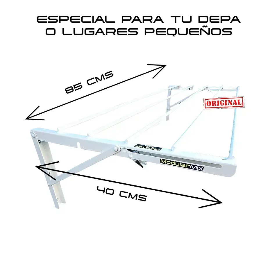Tendedero 85x40 cm ropa blanco 1
