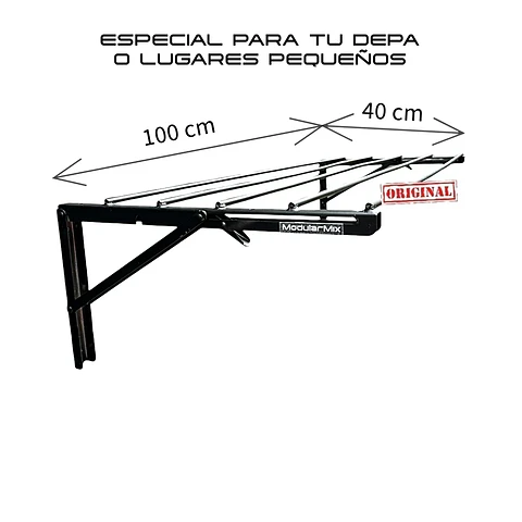 Tendedero 100x40cm ropa negro