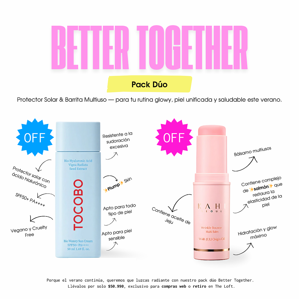 [Pack Dúo] Better Together: Wrinkle Bounce Multi Balm & Bio Watery Sun Cream SPF50+ PA++++