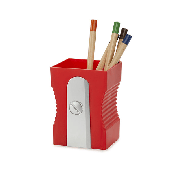 Porta lápis Sharpener Vermelho. Prenda original e criativa