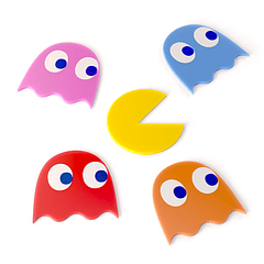 Bases para copos Pac-Man