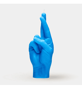 Vela Crossed Fingers Azul