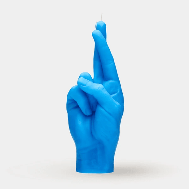 Vela Crossed Fingers Azul 1