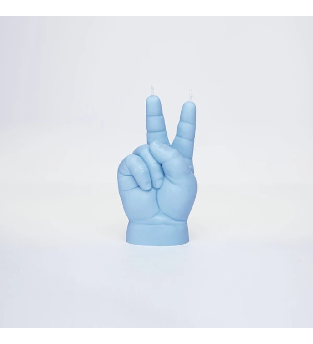 Vela Baby PEACE Azul Pastel